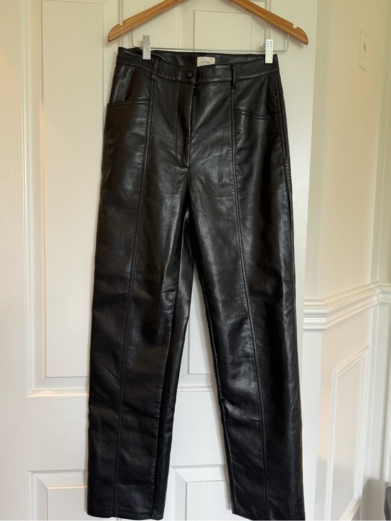 Aritzia Pants - Aritzia Wilfred Rebel Pants Japanese Vegan Leather 8 Black High-waisted preowned
